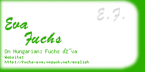 eva fuchs business card